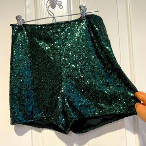 High waisted Sequin Shorts, Medium